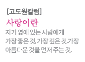 고도원칼럼